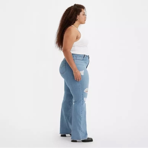 Levis | 725 High Rise Bootcut Denim Jeans Plus Size 16W Lightwash Casual Curvy - Picture 3 of 12